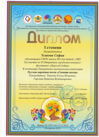 Дорогой добра. 1 степень. Усикова С..jpg