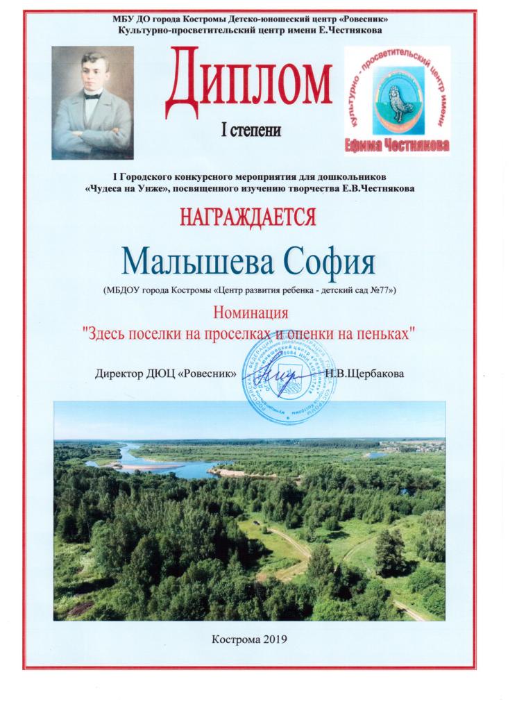 Диплом 1степени Малышева София Чудеса на Унже 001.jpg