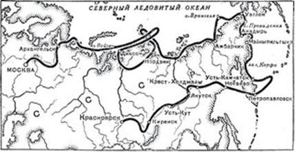 Маршрут арктического перелета экипажа В. С. Молокова (июль – сентябрь 1936)